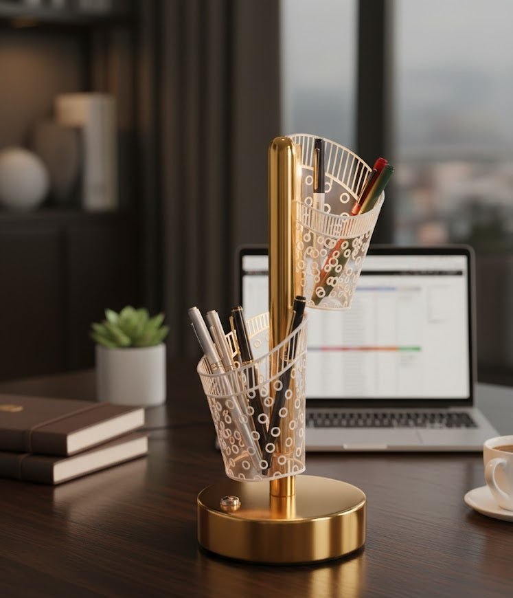 مصباح طاولة LED ديكوري بتصميم عصري وإضاءة USB