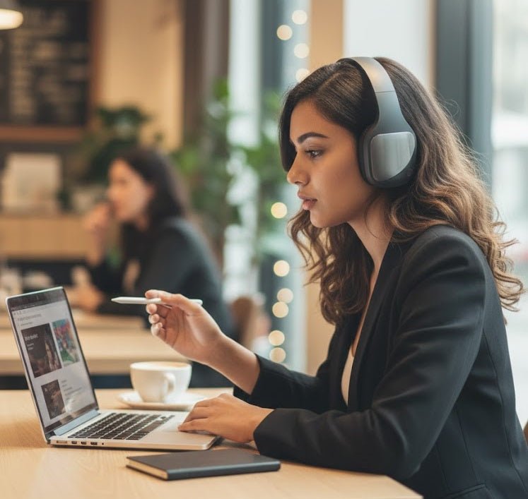 سماعات بلوتوث لاسلكية فوق الأذن - جودة صوت عالية Hi-Fi
