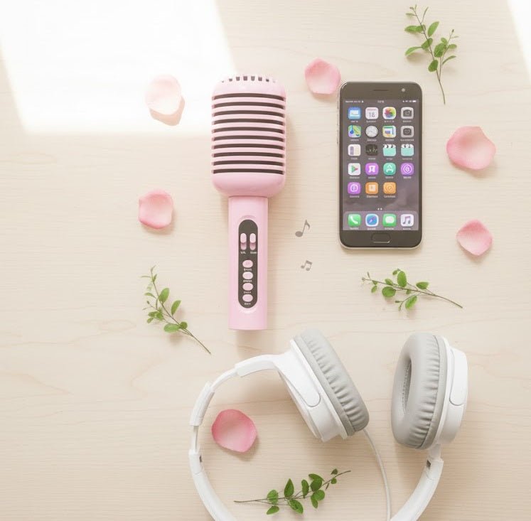 سماعة كاريوكي محمولة Hi-Fi مع ميكروفون مدمج – صوت واضح وتصميم أنيق
