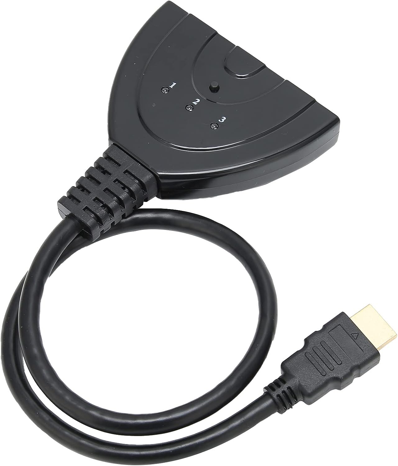 مبدل HDMI ثلاثي المنافذ مع زر تبديل يدوي للشاشات