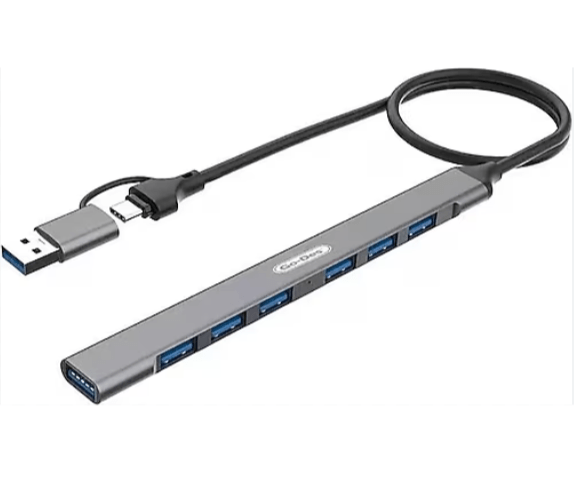موزع USB Go-Des بـ7 منافذ، USB 3.2 Gen 1