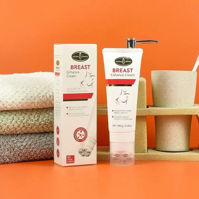 كريم Aichun Beauty للعناية وتدليك منطقة الصدر مع رول مساج 100 جم