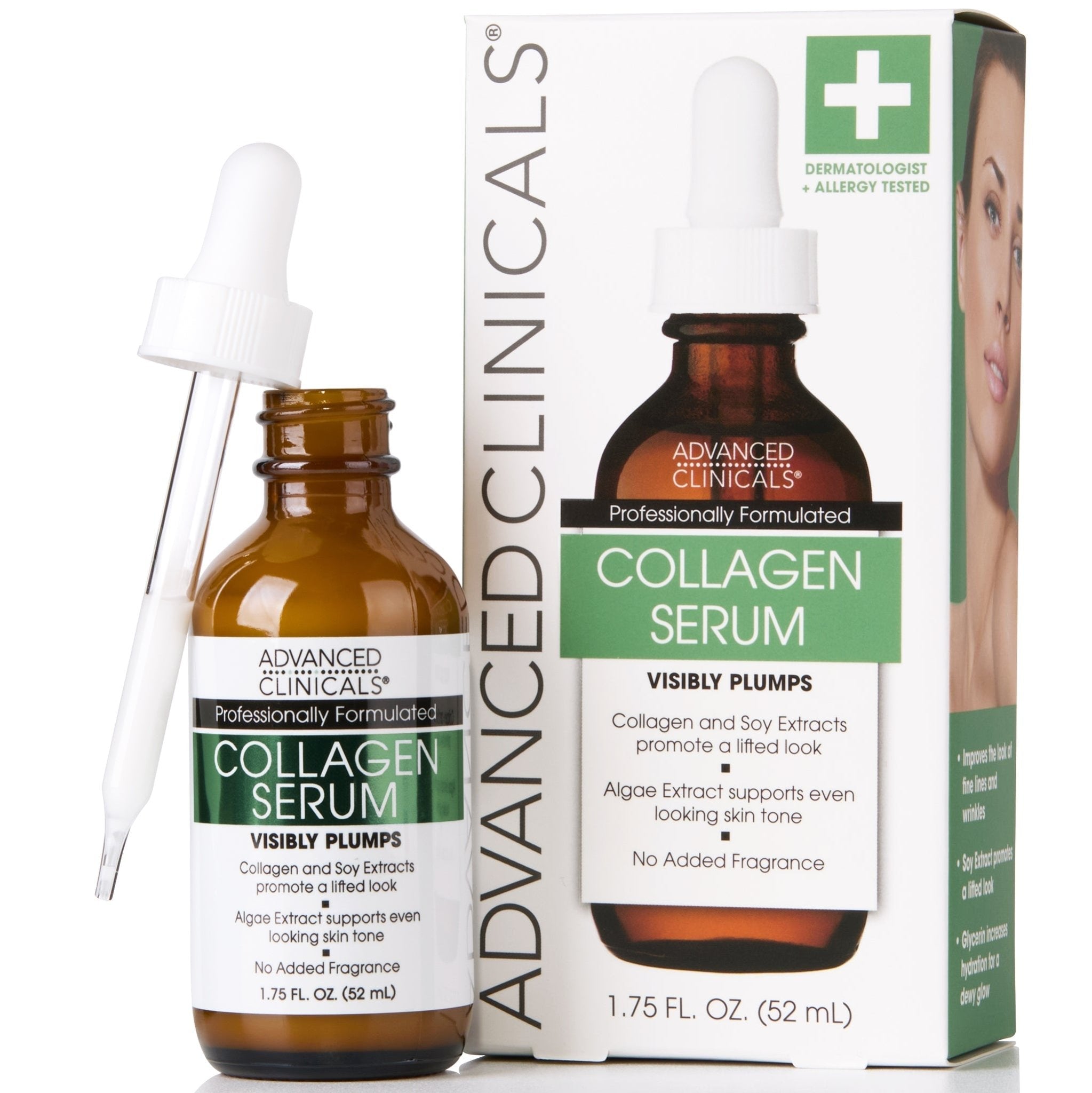 سيروم Advanced Clinicals بالكولاجين للوجه 52 مل