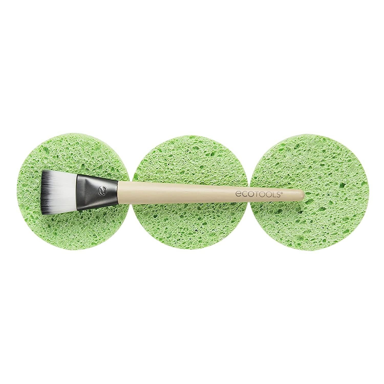 مجموعة EcoTools Facial Mask Mates لماسكات الوجه مع فرشاة و3 إسفنجات