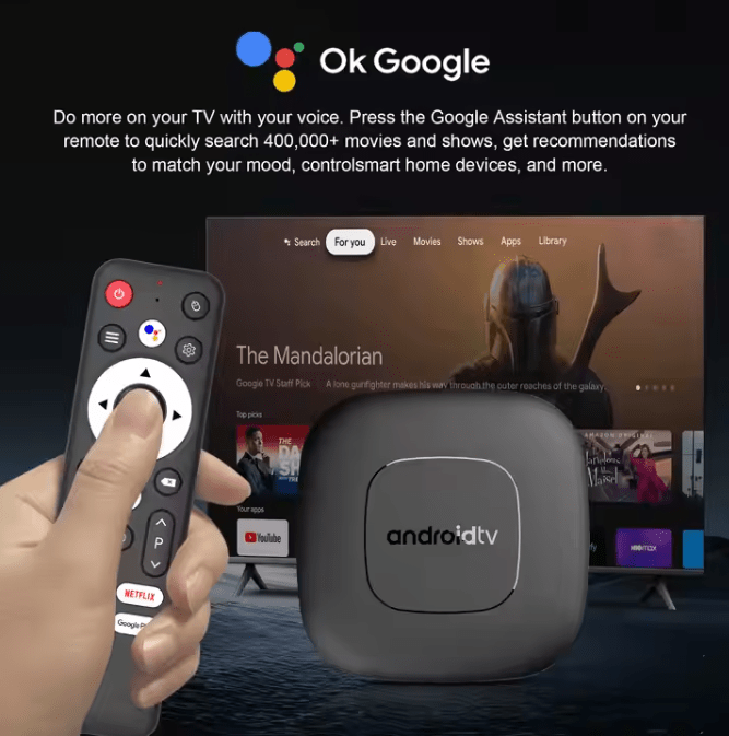 جهاز بث ONN بدقة Full HD مع Google TV وChromecast