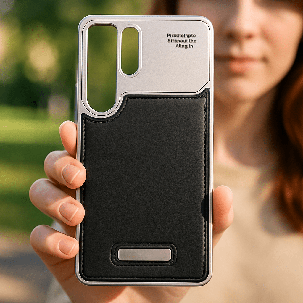كفر جلدي أنيق لهاتف Samsung Galaxy S23 Ultra بتصميم مزدوج