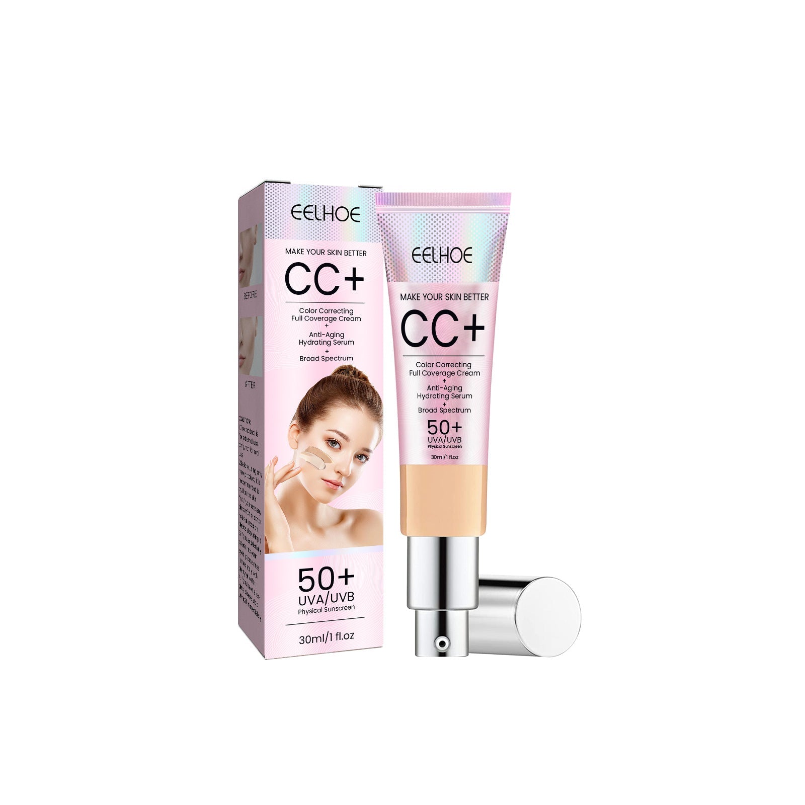 كريم EELHOE CC+ لتوحيد لون البشرة بتغطية طبيعية SPF 50+ - 30 مل