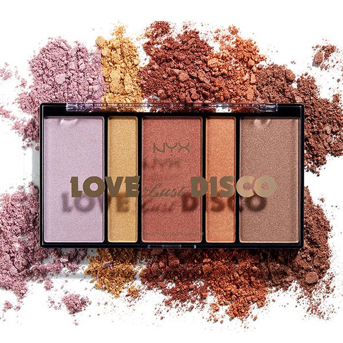 باليت هايلايتر NYX Love Lust Disco بخمس درجات لامعة