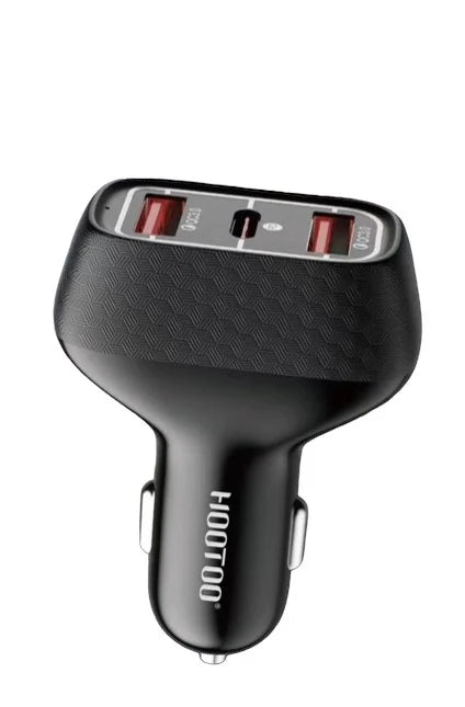 شاحن سيارة هوتو بمنفذي USB للهواتف والأجهزة