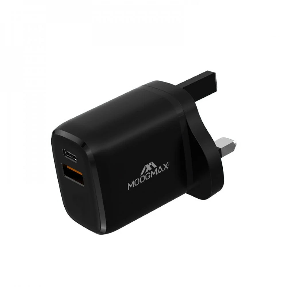 شاحن موغ ماكس سريع 38 واط بمنفذي USB-C وUSB-A