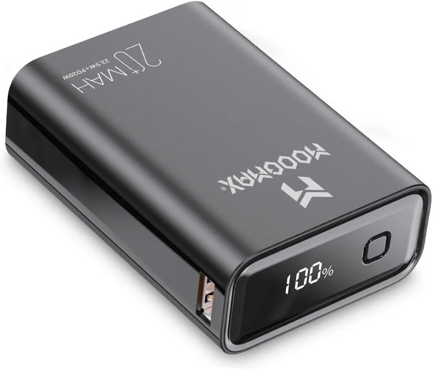 باور بنك Moogmax صغير 20000mAh بشحن سريع PD وQC3.0 وشاشة رقمية