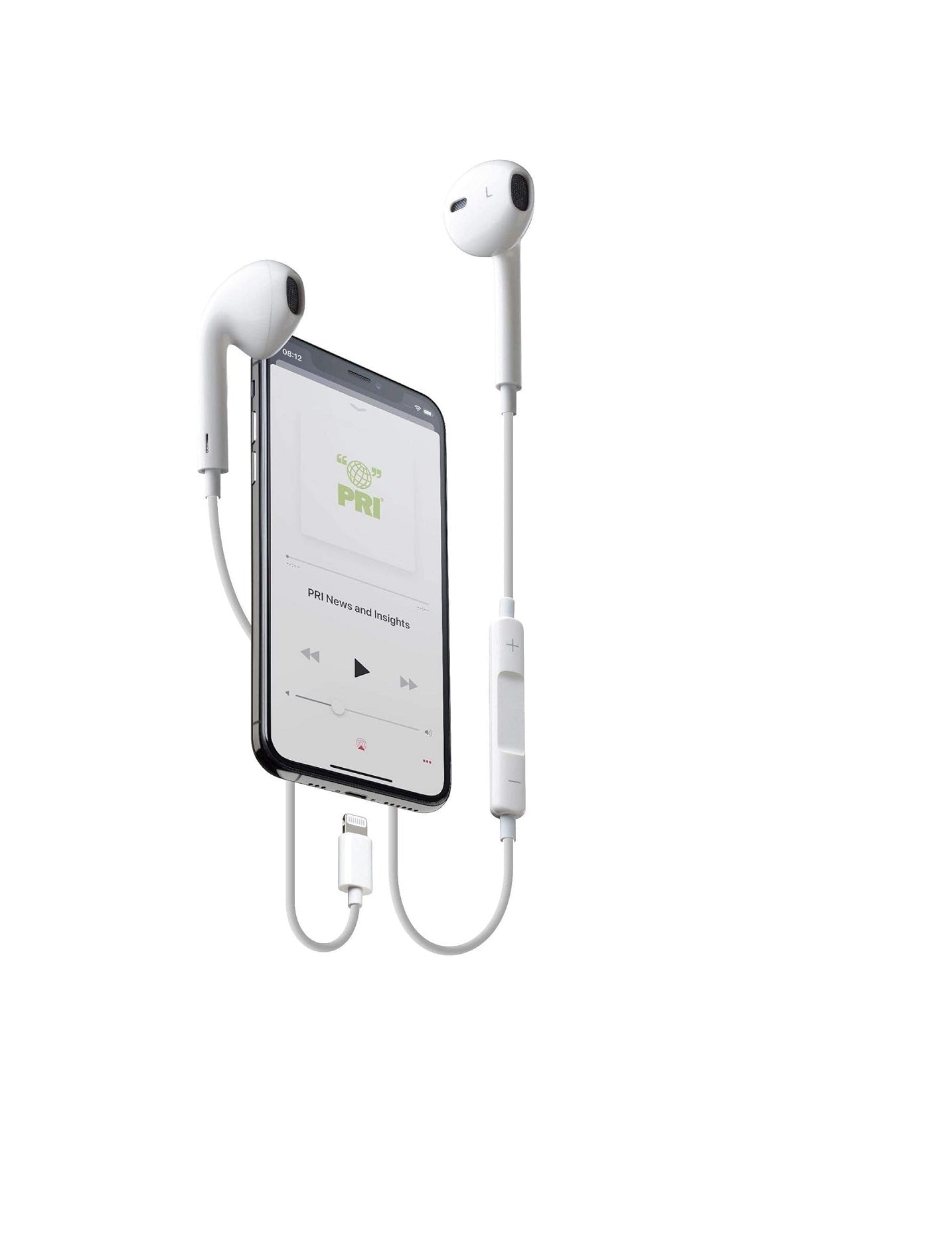 سماعات Cellular Line سلكية ستيريو بمنفذ لايتننغ للآيفون مع مايكروفون وتحكم