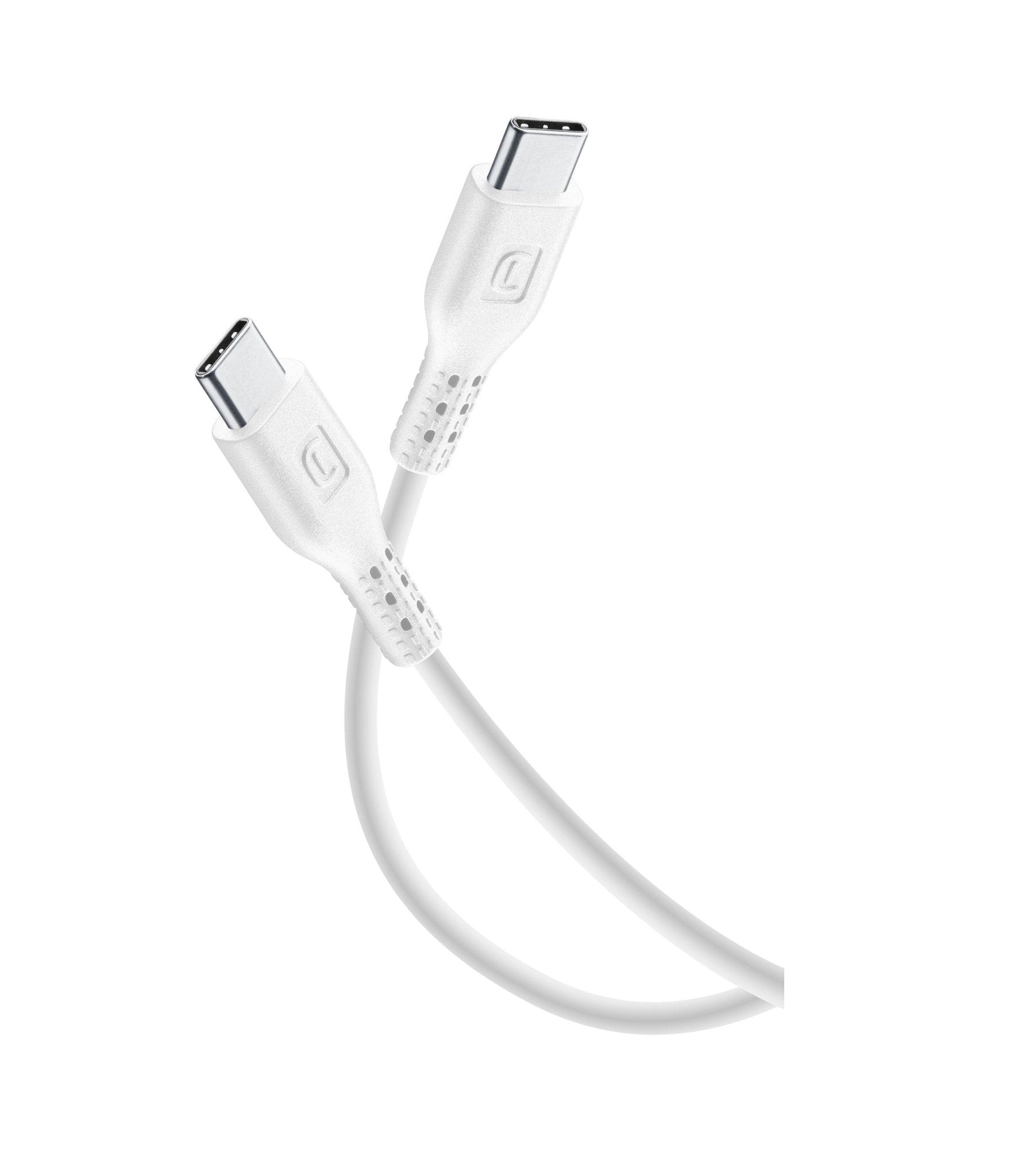 كيبل شحن Cellular Line أصلي USB-C إلى USB-C أبيض