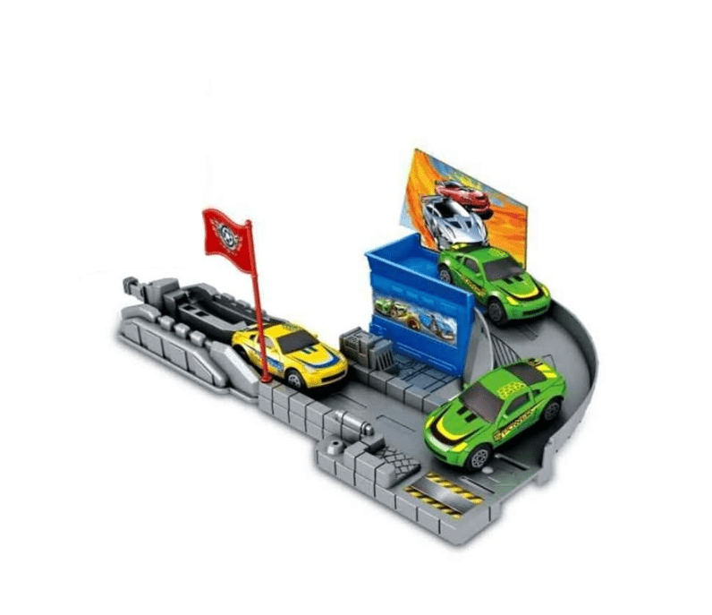 لعبة مضمار سباق سيارات للأطفال Pista Track Racing مع سيارات ومسار تركيب