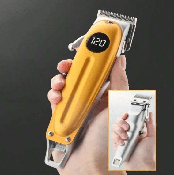 ماكينة قص الشعر الاحترافية Trim Craft KM-1955 – هيكل معدني مع شاشة LCD