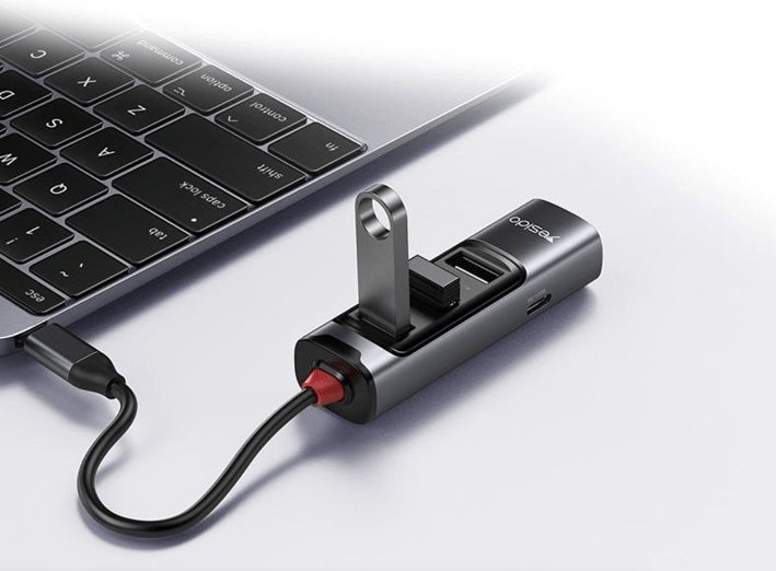 محول تايب سي متعدد المنافذ USB وHDMI مع منفذ شحن