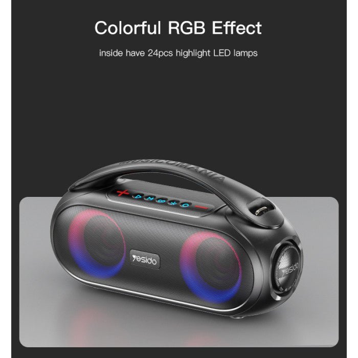 سماعة بلوتوث محمولة ستيريو RGB بقوة 40 واط مع بطارية 3000mAh