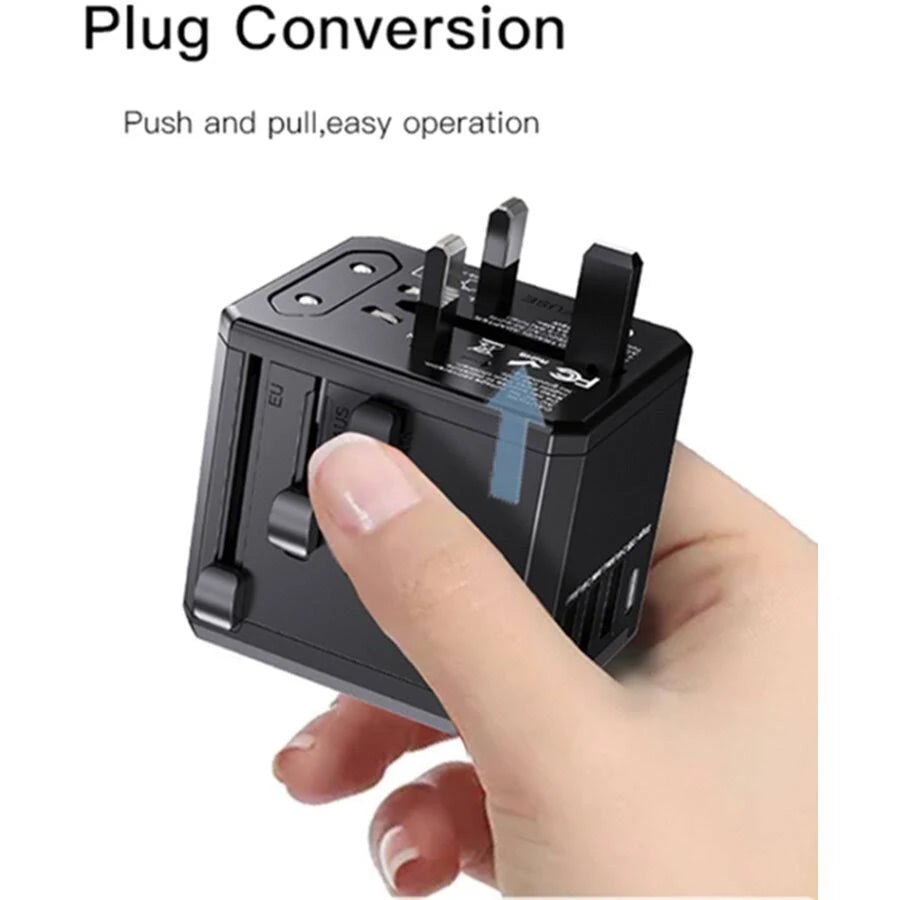محول سفر متعدد المنافذ USB وUSB-C مع فيوز أمان
