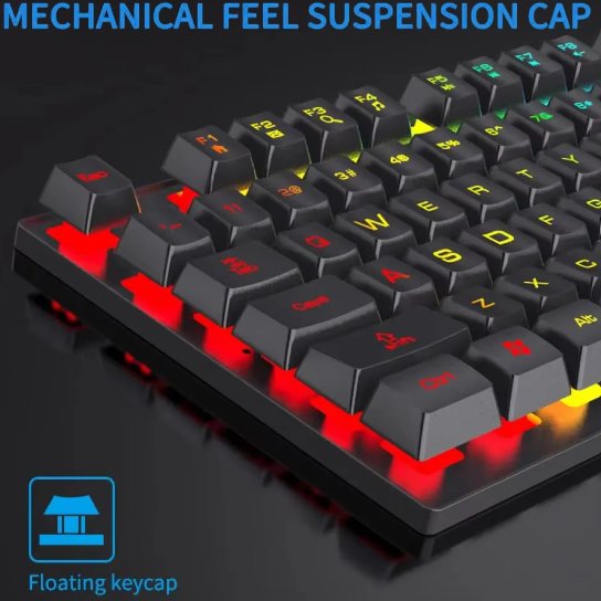 لوحة مفاتيح ألعاب ميكانيكية بإضاءة RGB قابلة للتخصيص