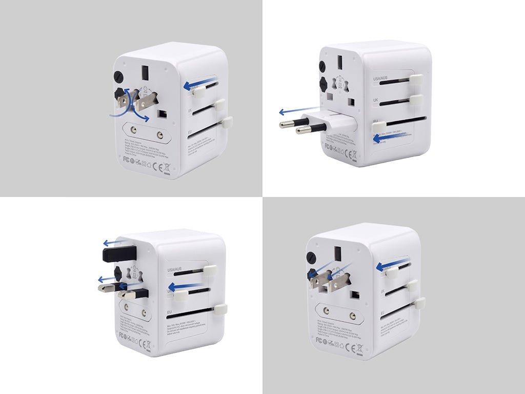 محوّل قابس 65 واط مع 4 منافذ USB للشحن المتعدد