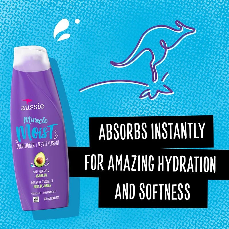 بلسم Aussie Miracle Moist بالأفوكادو وزيت الجوجوبا 360 مل