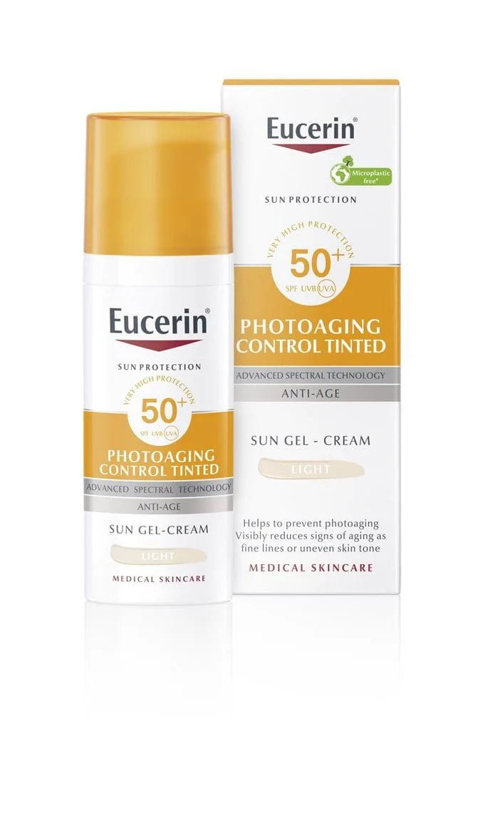 واقي شمس يوسيرين ملون للوجه SPF 50+ درجة فاتحة