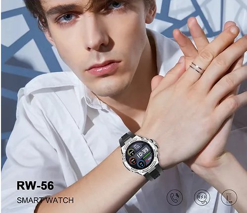 ساعة Haino Teko RW-56 الذكية - شحن لاسلكي وثلاثة أساور قابلة للتبديل
