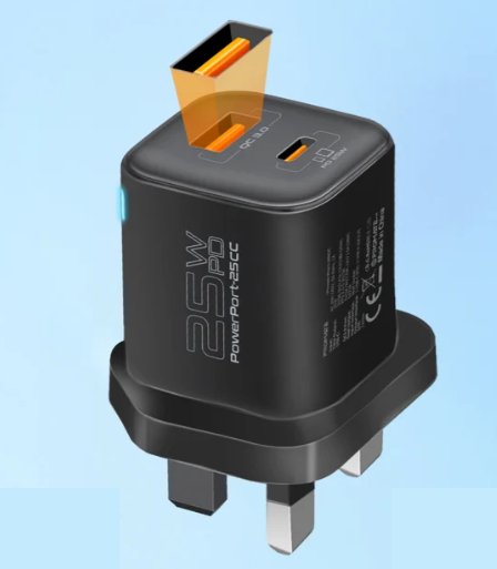 شاحن حائط D2 USB للهواتف والأجهزة الذكية بتصميم مدمج