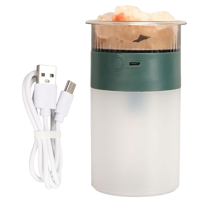 مرطب هواء كريستالي صغير USB مع إضاءة ليلية للغرف والمكتب