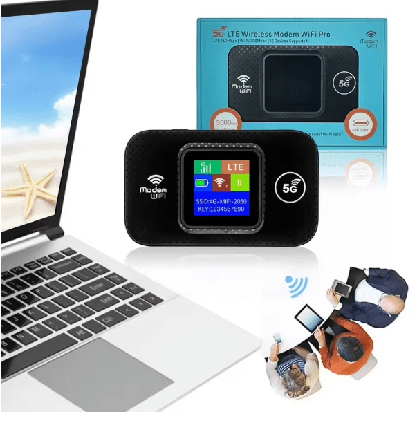 جهاز واي فاي محمول ببطارية 3000mAh ومنفذ Type-C