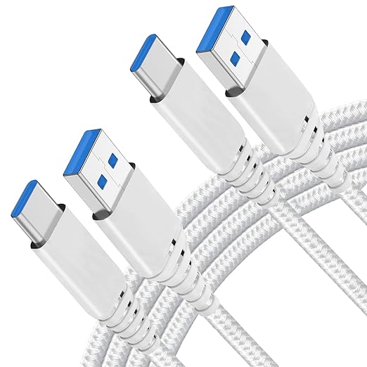 كابل شحن سريع Type-C مضفر بالنايلون طول 1 متر - متوافق مع جميع أجهزة USB-C