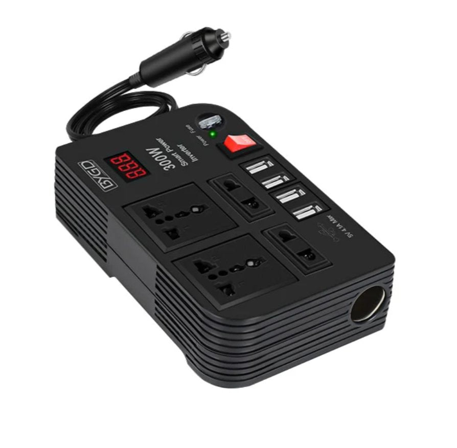محول طاقة للسيارة 1500 واط – 4 منافذ USB ومنفذ AC 220 فولت