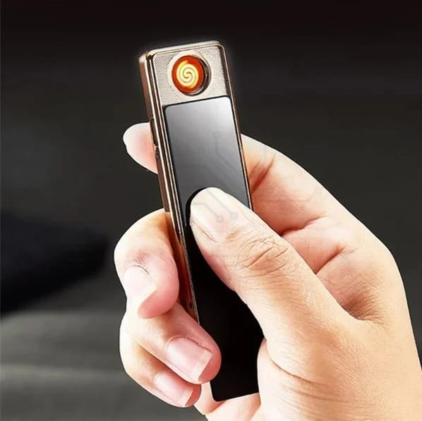ولاعة كهربائية نحيفة قابلة للشحن USB بملف حراري مقاومة للرياح