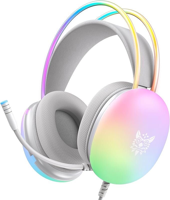 سماعة رأس للألعاب Rainbow RGB مع ميكروفون وصوت محيطي 7.1