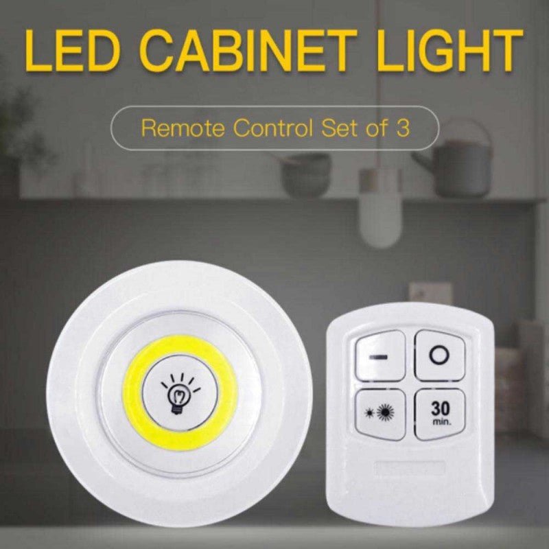 مجموعة 3 مصابيح LED بريموت كنترول – إضاءة لاسلكية قابلة للتعديل