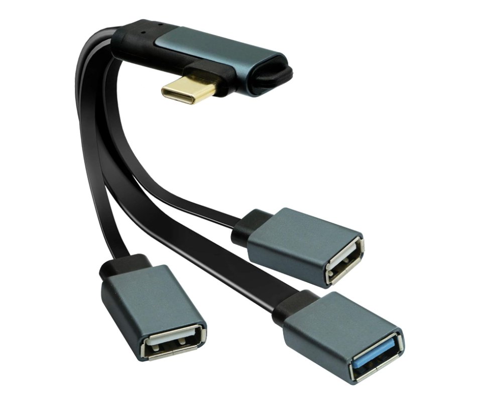 محول Type-C إلى 3 منافذ USB للشحن ونقل البيانات