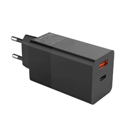 شاحن سريع GaN بقدرة 120 واط ومنفذي USB-C