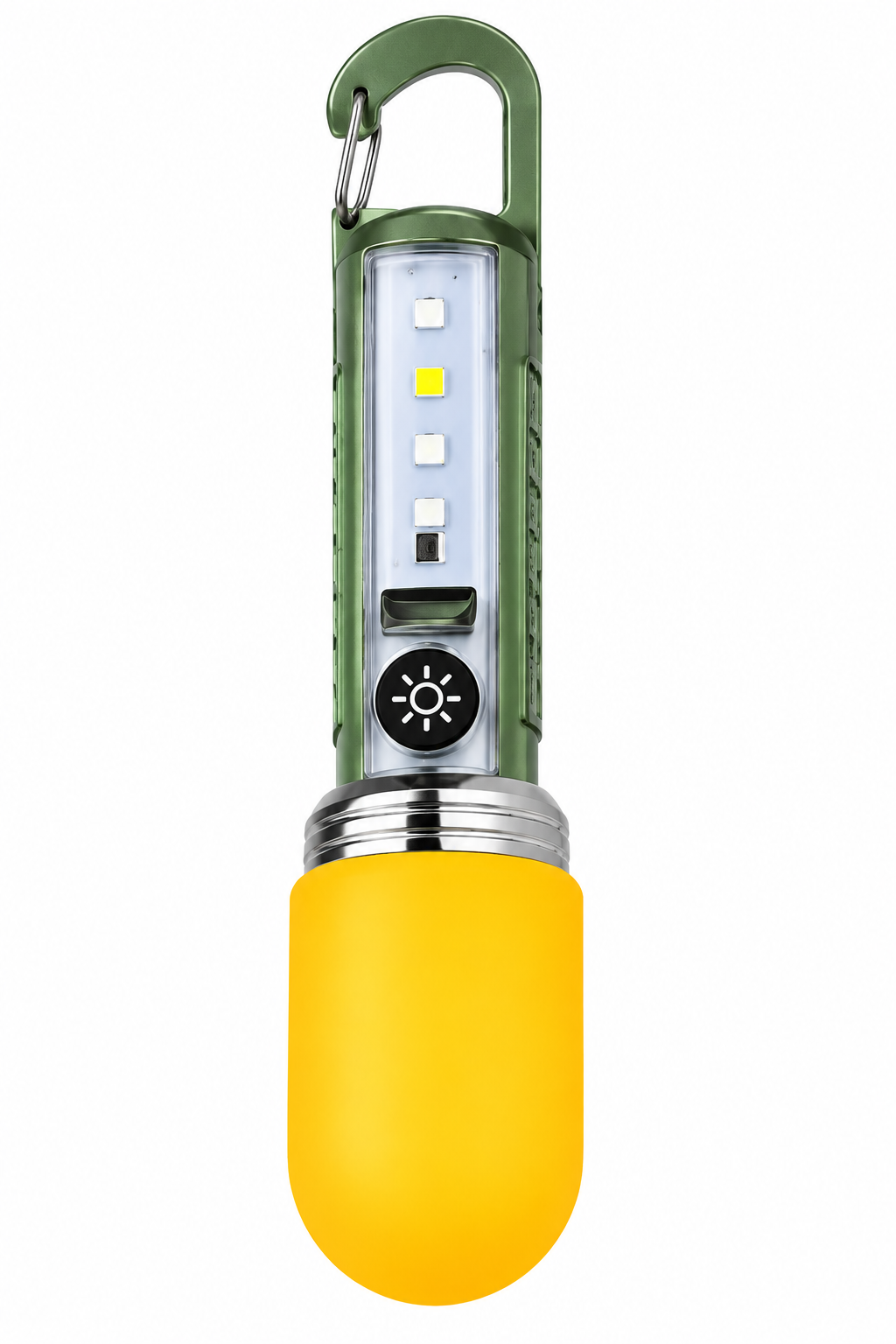 كشاف LED صغير متعدد الألوان مع مشبك كارابينر 8 واط