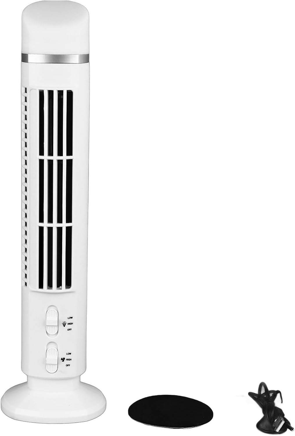 مروحة برجية USB مع إضاءة LED و9 لمبات SMD