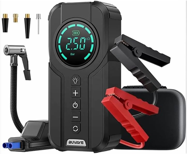 جهاز تشغيل طوارئ للسيارة 12000mAh مع منفاخ إطارات