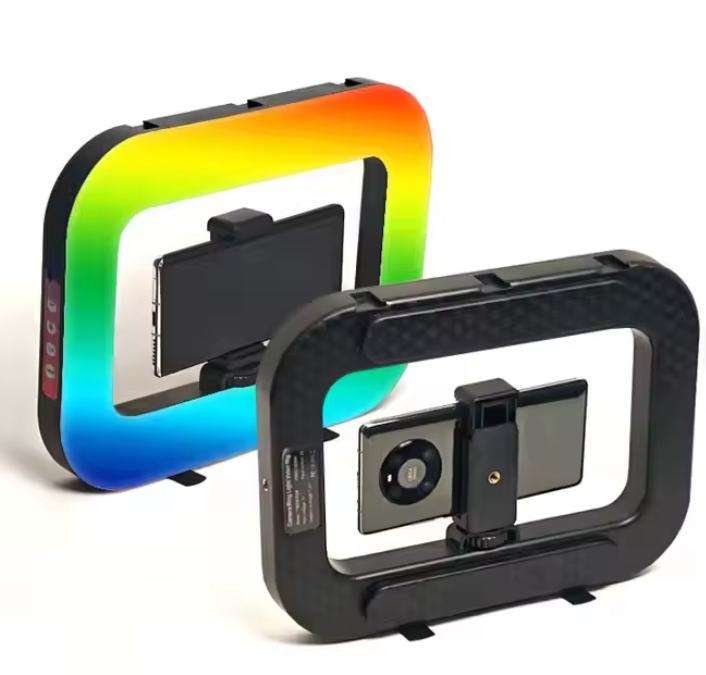 إضاءة RGB YM200 للتصوير والبث مع حامل هاتف