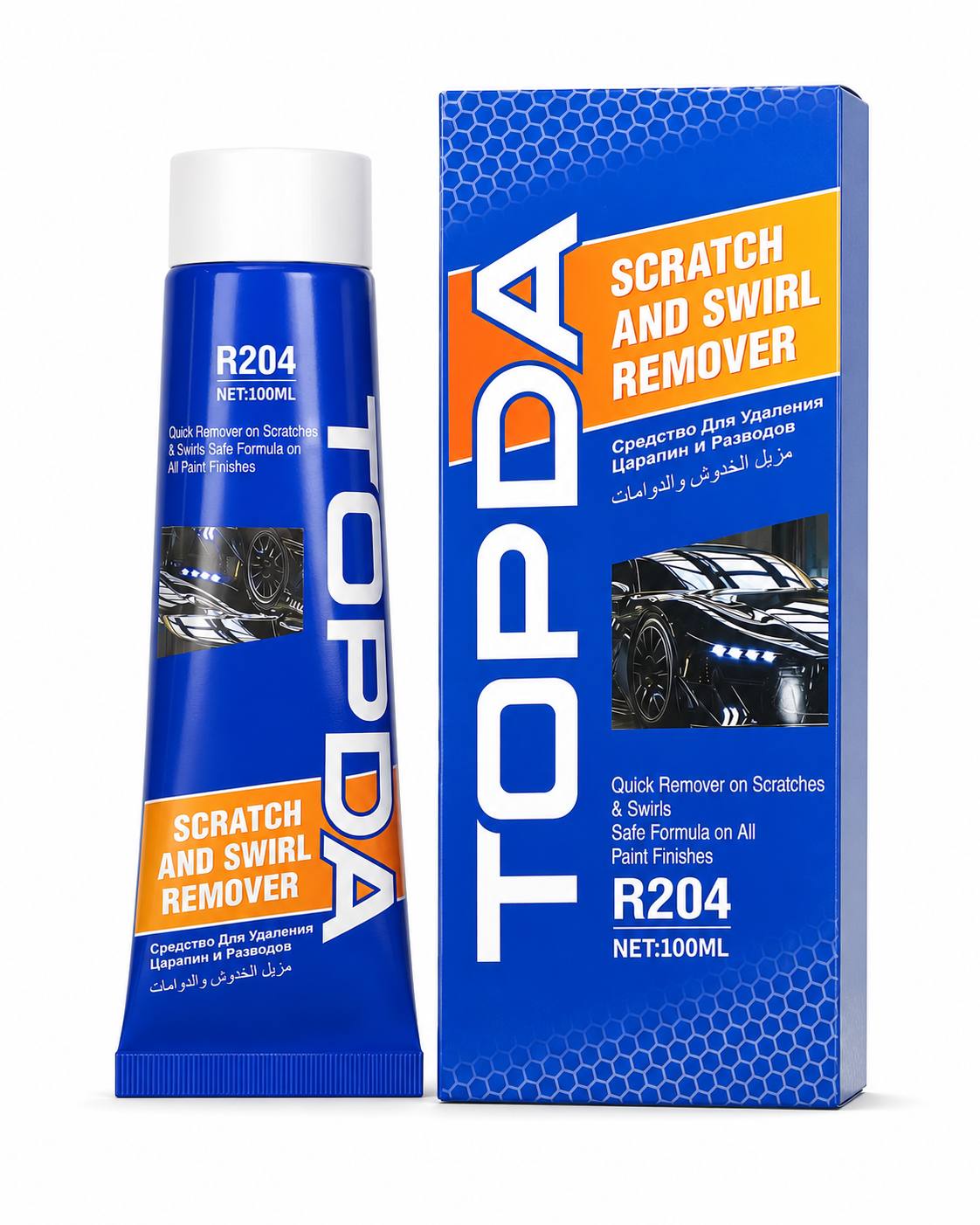 TOPDA R204 مزيل خدوش ودوامات لطلاء السيارات 100 مل