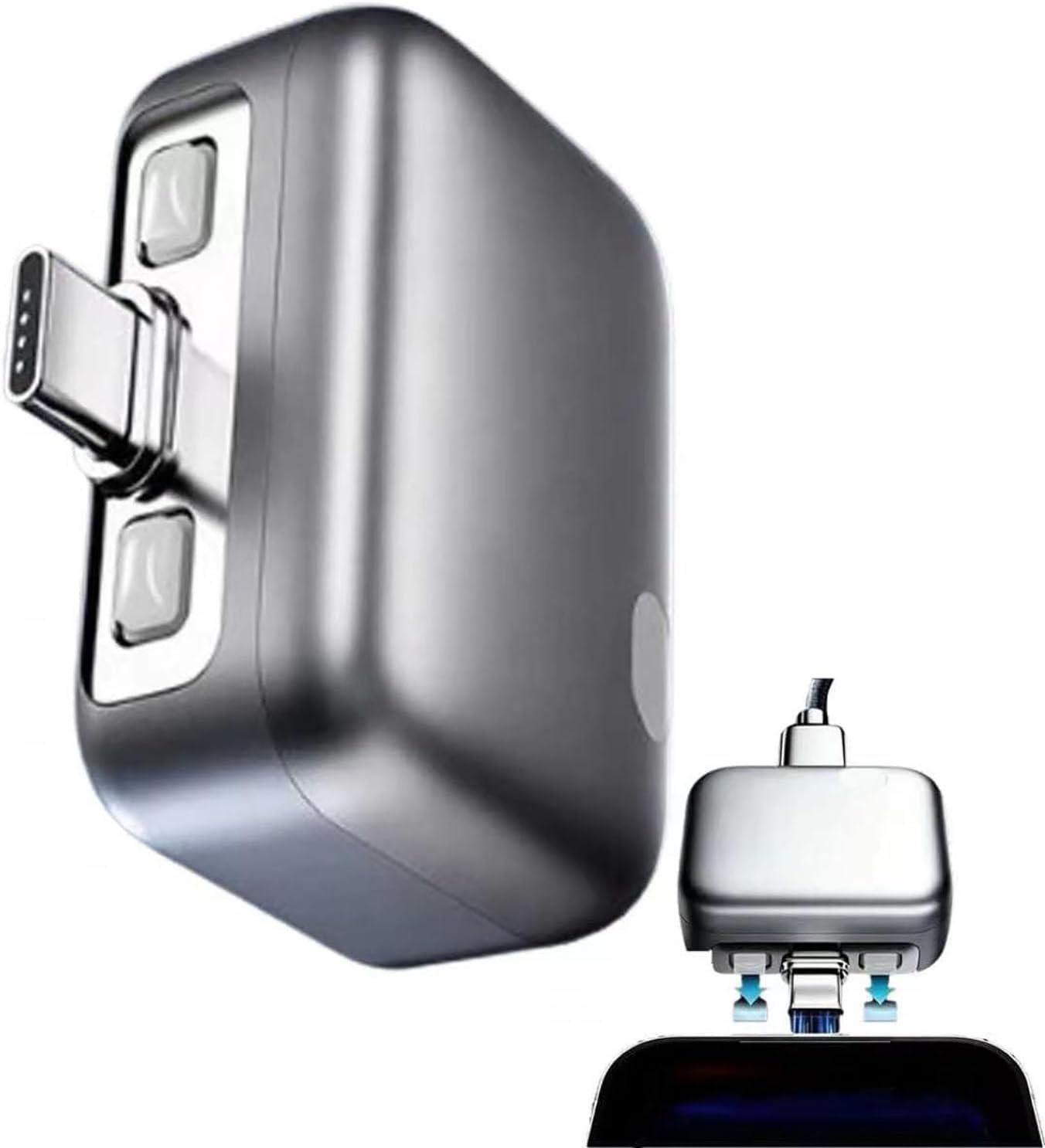 محول طاقة USB-C صغير بتصميم معدني أنيق