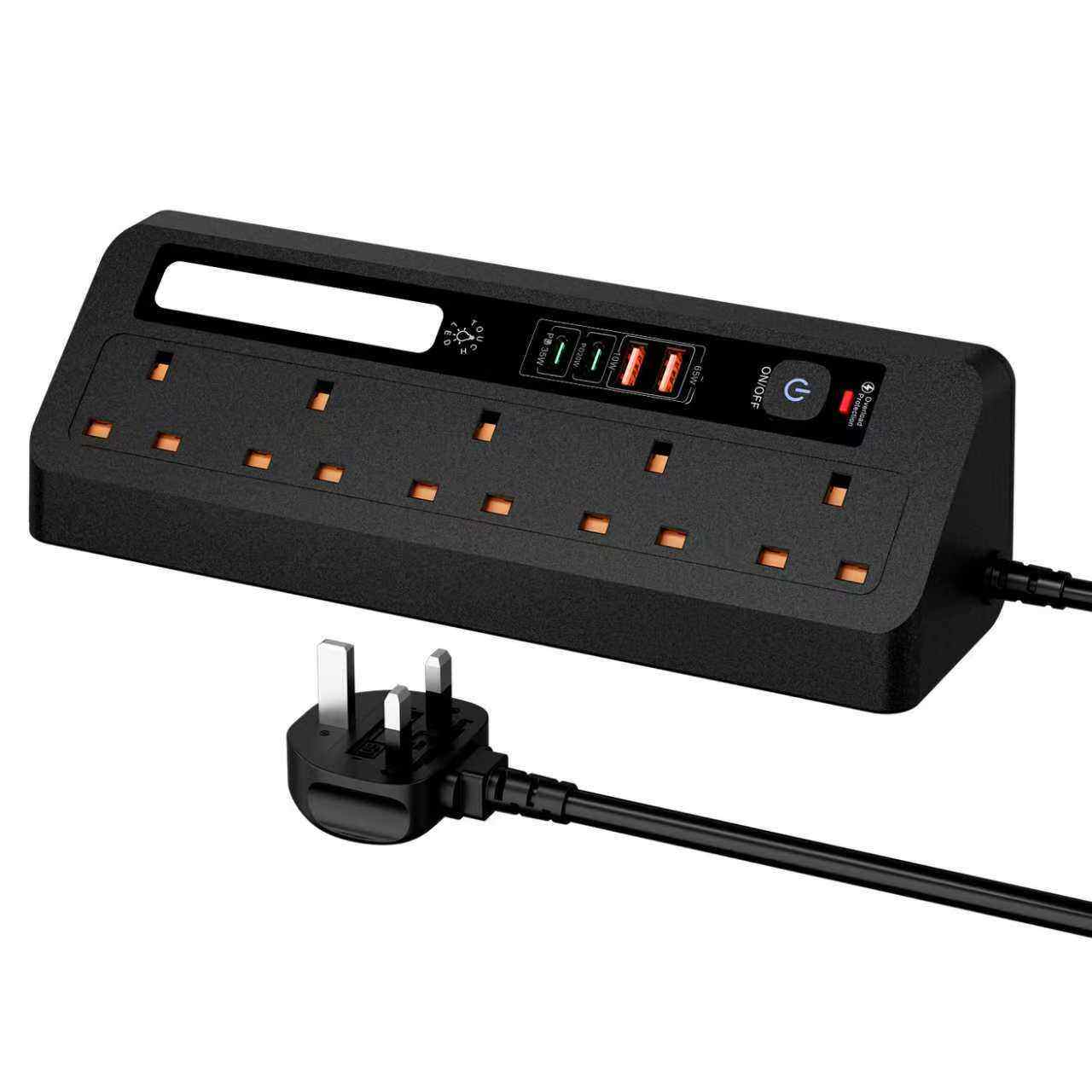مشترك كهربائي Go-Des بخمسة مخارج وUSB وType-C PD