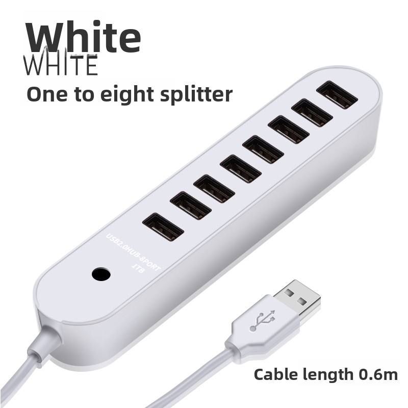 موزع USB بـ 8 منافذ USB 2.0 لتوصيل الأجهزة والملحقات