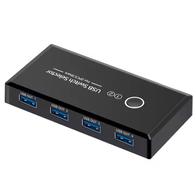 مبدّل USB 2.0 لمشاركة 4 أجهزة بين جهازين