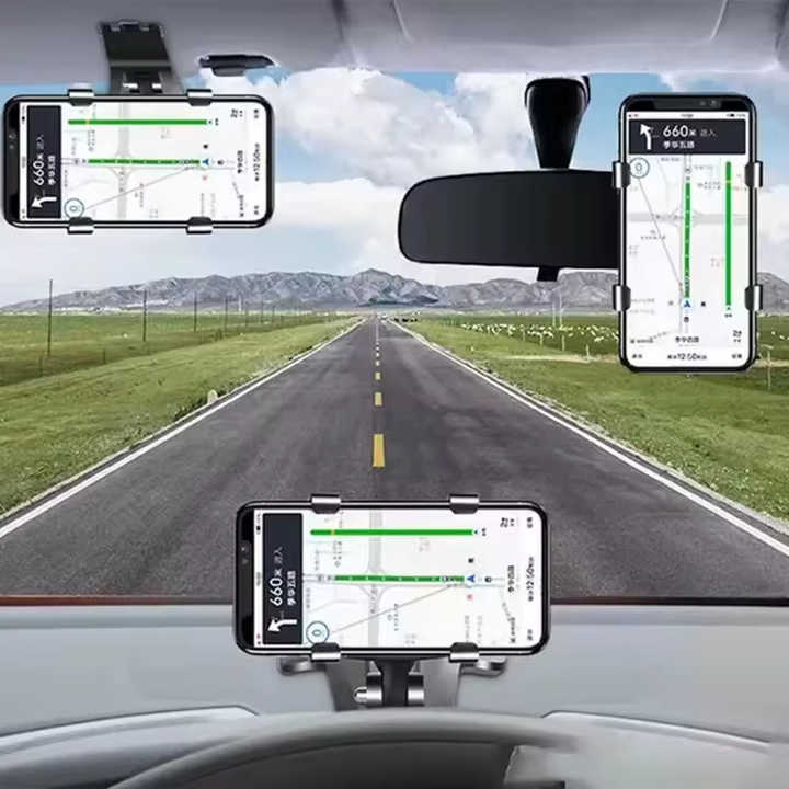 حامل جوال للسيارة قابل للدوران 360 درجة للوحة القيادة