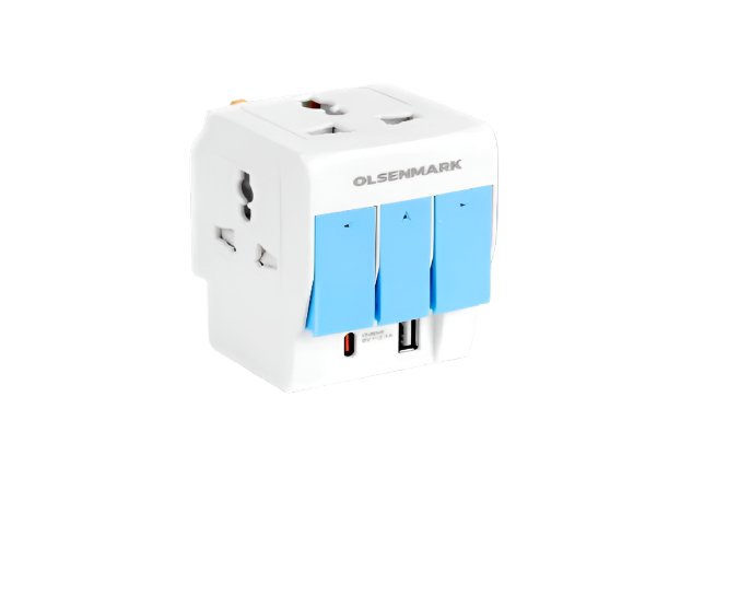 محول كهربائي ثلاثي متعدد الاستخدامات مع USB للسفر والمنزل