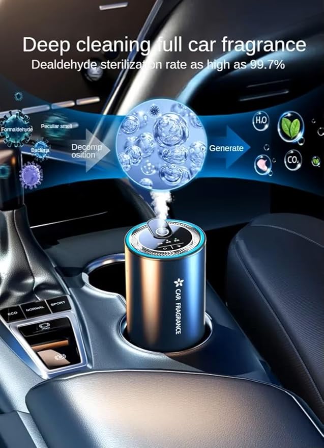 معطر سيارة كهربائي بإضاءة LED وتصميم أنيق
