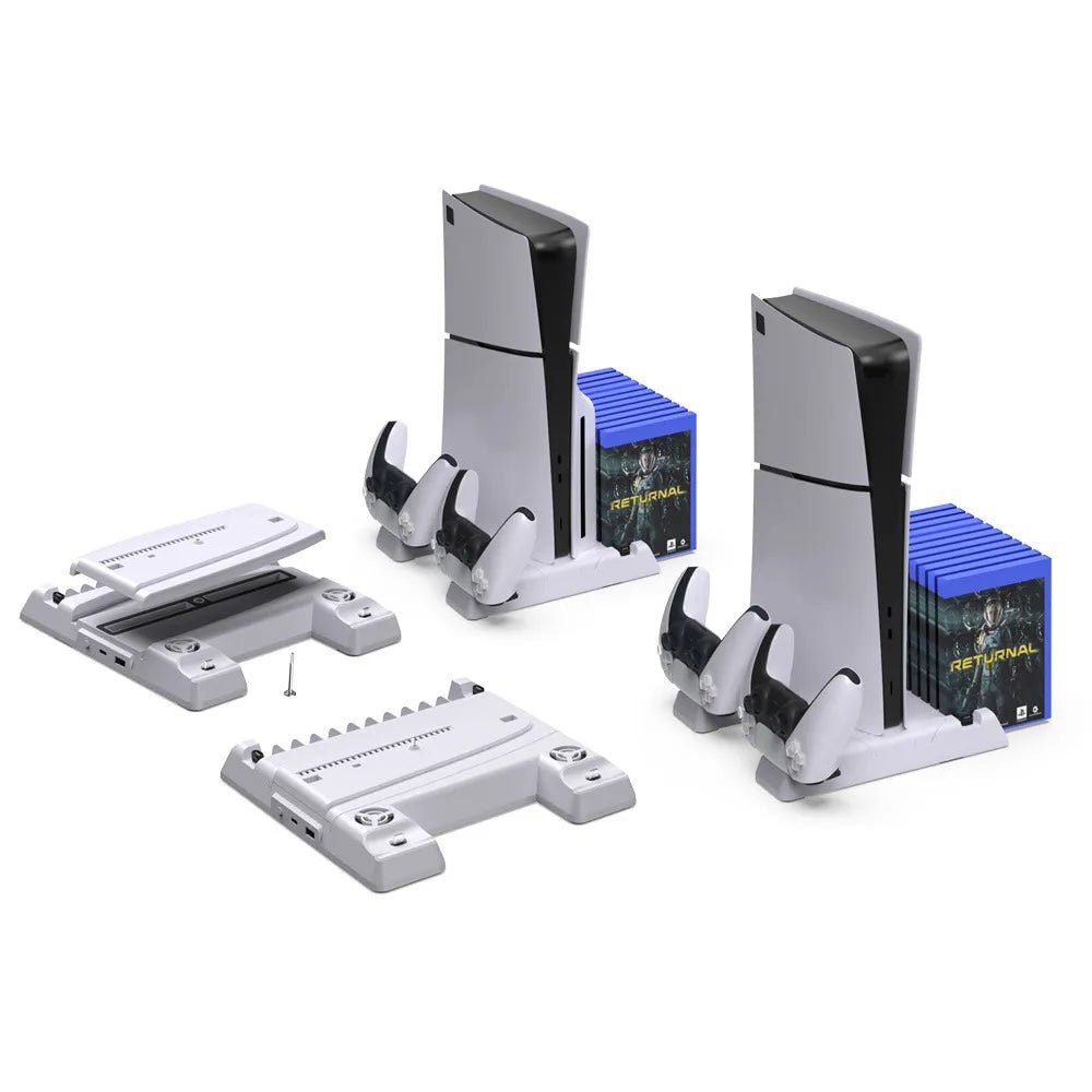 قاعدة شحن وتبريد متعددة الوظائف لجهاز PS5 Slim